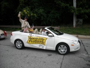 German Festival car in Towson 4th of July Parade
